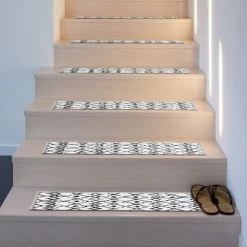 World Rug Gallery Modern Boho Design Non-Slip Stair Treads
