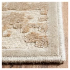 Stone/Cream Solid Loomed Accent Rug - (4'x5'7") - Safavieh