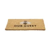 Evergreen Bee Our Guest Woven Back Indoor Outdoor Natural Coir Doormat 1'6"x2'6" Multicolored