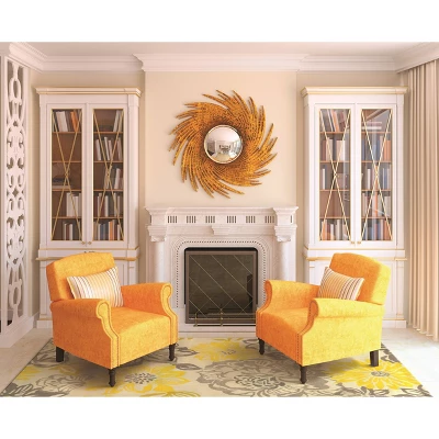 Trio Collection Rug Garden Party Gray - Linon 2 Trio Collection Rug Garden Party Gray - Linon - Image 2