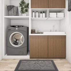 World Rug Gallery Textline Bordered Anti-Fatigue Standing Mat -Rug Sales Store GUEST 6630d478 53a5 4328 a714 41322f3acb58