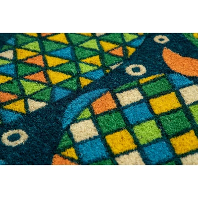 1'4" X 2'4" Fancy Fish Indoor/Outdoor Coir Doormat - Entryways 2 1'4" X 2'4" Fancy Fish Indoor/Outdoor Coir Doormat - Entryways - Image 2