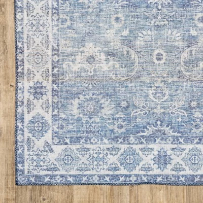 Marcel Persian Style Inspired Traditional Area Rug Blue/Gray - Captiv8e Designs 7 Marcel Persian Style Inspired Traditional Area Rug Blue/Gray - Captiv8e Designs - Image 7