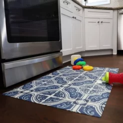 FlorArt French Quarter Low Profile Easy Clean Kitchen Mat Blue/White - Bungalow Flooring 12 FlorArt French Quarter Low Profile Easy Clean Kitchen Mat Blue/White - Bungalow Flooring -Rug Sales Store GUEST 70291ffe a7f6 448a b0a1 d25029c834bb