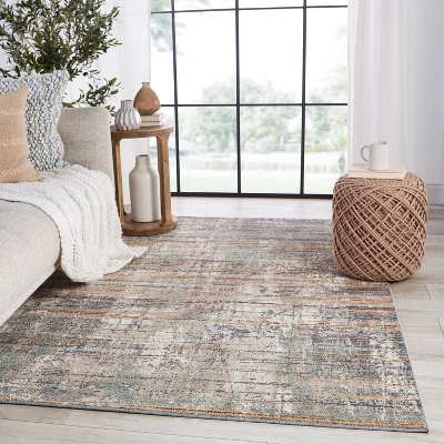 Lysandra Abstract Area Rug Blue/Tan - Jaipur Living 5 Lysandra Abstract Area Rug Blue/Tan - Jaipur Living - Image 5