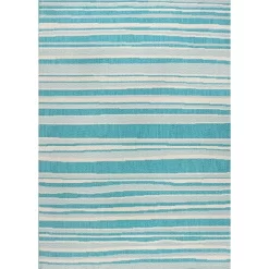 Castara Wavy Stripe Modern Indoor/Outdoor Area Rug - JONATHAN Y