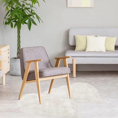 PiccoCasa Bedroom Double Heart Shaped Soft Faux Sheepskin Fur Plush Area Rugs Floor Mat 1 Pc 3 PiccoCasa Bedroom Double Heart Shaped Soft Faux Sheepskin Fur Plush Area Rugs Floor Mat 1 Pc - Image 3