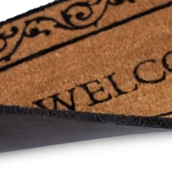 BirdRock Home Welcome Coir Doormat With Scroll Border - 18 X 30" -Rug Sales Store GUEST 73818839 4b46 4687 91cc 3f77f81ade85