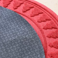 3' Aqua Shield Pine Tree Skirt Round Mat Solid Red - Bungalow Flooring -Rug Sales Store GUEST 73f52d59 1fbd 46ab 9150 2fb7e26a229f