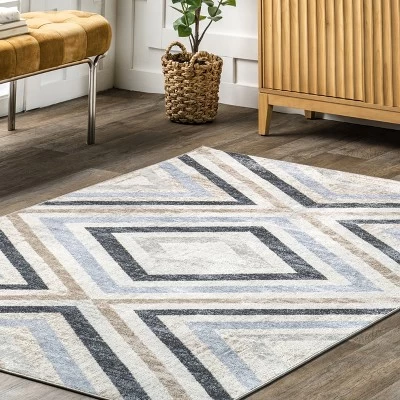 NuLOOM Akari Transitional Diamond Machine Washable Area Rug 8 NuLOOM Akari Transitional Diamond Machine Washable Area Rug - Image 8