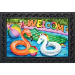 Briarwood Lane Welcome To The Pool Summer Doormat Indoor Outdoor