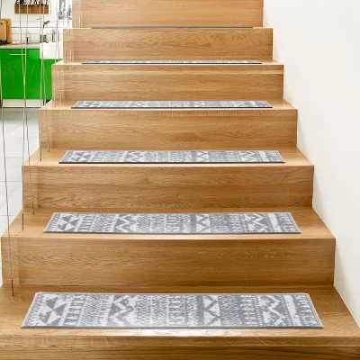 World Rug Gallery Modern Geometric Non-Slip Stair Treads 8 World Rug Gallery Modern Geometric Non-Slip Stair Treads - Image 8