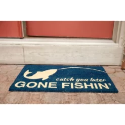 1'4" X 2'4" Catch You Later, Gone Fishin' Indoor/Outdoor Coir Doormat Blue/Beige - Entryways -Rug Sales Store GUEST 83f96a1a b4b5 4666 8fb1 c6e9d45f6d14