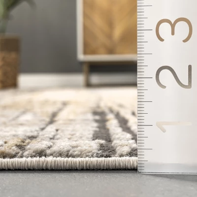 NuLOOM Estelle Faded Stripe Abstract Area Rug 2 NuLOOM Estelle Faded Stripe Abstract Area Rug - Image 2