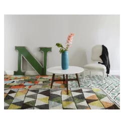 3'6"x5'6" Geometric Tufted Accent Rug Green - Novogratz By Momeni -Rug Sales Store GUEST 920d38fb ef9d 40ea 90ea 02cc3e229b84