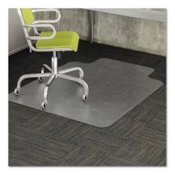 3'x4' Rectangle Solid Vinyl Floor Mat Clear - Deflecto