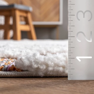 7'10"x10' Rumi High-Low Chevron Tassel Area Rug Beige - NuLOOM 2 7'10"x10' Rumi High-Low Chevron Tassel Area Rug Beige - NuLOOM - Image 2