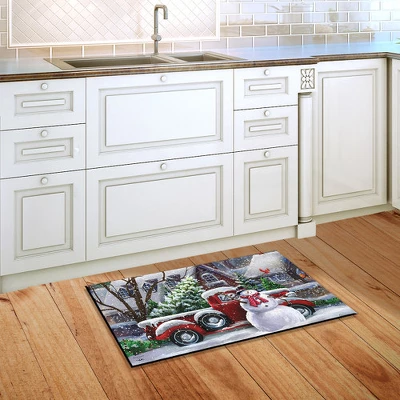 Briarwood Lane Snowfall Snowman Winter Doormat Red Pickup Truck 3 3 Briarwood Lane Snowfall Snowman Winter Doormat Red Pickup Truck 3 - Image 3