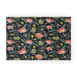 Heather Dutton Poppy Meadow Midnight Looped Vinyl Welcome Mat - Society6 -Rug Sales Store GUEST 965550de 0e02 4a5d a971 2ead8b2823c3