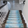 SussexHome Sea Design Cotton Anti-Slip Stair Treads, 9” X 28“