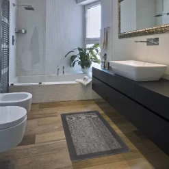 World Rug Gallery Textline Bordered Anti-Fatigue Standing Mat -Rug Sales Store GUEST 9989a58d 6366 45fb 9b8c b4b469a0ed66