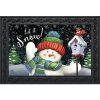 Snow Time Snowman Winter Doormat Indoor Outdoor 30" X 18" Briarwood Lane