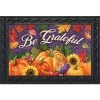 Briarwood Lane Be Grateful Fall Doormat Pumpkins Floral Indoor Ou