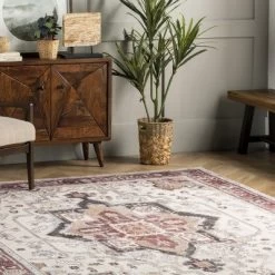 NuLOOM Miley Machine Washable Traditional Medallion Area Rug -Rug Sales Store GUEST a3364269 8c1c 4fd9 b72a 639c3c87a693