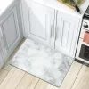 World Rug Gallery Kitchen Marble Pattern Anti Fatigue Standing Mat