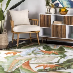 NuLOOM Nevaya Machine Washable Floral Leaves Area Rug -Rug Sales Store GUEST a6f97a87 0af4 4be2 91c4 bee2b4706788