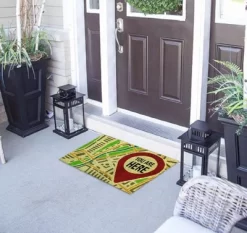 J&V TEXTILES 18" X 28" Outdoor Heavy Duty Coir Mat (You Are Here)