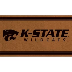 Evergreen Kansas State University Logo Turf Mat, Brown- 28 X 16 Inches Indoor Outdoor Doormat