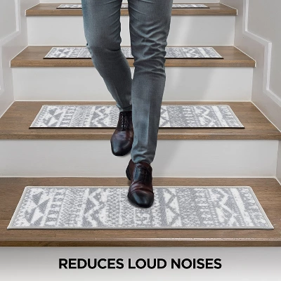 World Rug Gallery Modern Geometric Non-Slip Stair Treads 3 World Rug Gallery Modern Geometric Non-Slip Stair Treads - Image 3