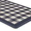 Kate Aurora Navy & White Buffalo Plaid Memory Foam Anti-Fatigue Kitchen Floor Mat 30 In. W X 18 In. L