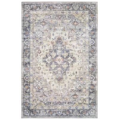 Marcel Vintage Traditional Medallion Area Rug Blue/Gold - Captiv8e Designs 12 Marcel Vintage Traditional Medallion Area Rug Blue/Gold - Captiv8e Designs - Image 12