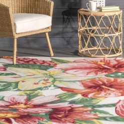 NuLOOM Contemporary Floral Sabrina Indoor/Outdoor Patio Area Rug -Rug Sales Store GUEST ac813bb1 73aa 48e3 b7ac cfabc749c1d2