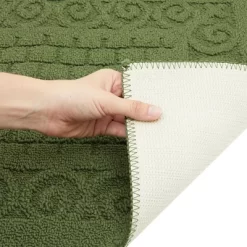 Farmlyn Creek Green Rectangle Rug With Latex Backing, Kitchen Mat, Indoor Outdoor Doormat For Home Entryway (43 X 20 In) -Rug Sales Store GUEST acc91b0b e533 4432 8502 7691465e2bbd