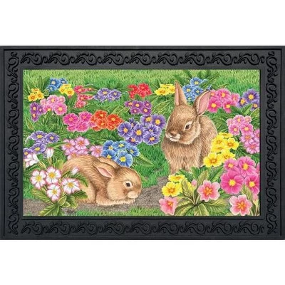 Briarwood Lane Bunny Friends Easter Doormat Spring Floral Bunnies Indoor Outdoor 30" X 18" 1 Briarwood Lane Bunny Friends Easter Doormat Spring Floral Bunnies Indoor Outdoor 30" X 18"