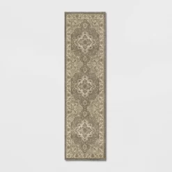 Medallion Jewel Boarder Persian Rug Cream/Gray - Threshold™ -Rug Sales Store GUEST b042792a a048 45b9 9a12 db0cfc170a5c
