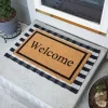 BirdRock Home Layered Welcome Mat With Vinyl Backing For Door Entryway 24 X 36