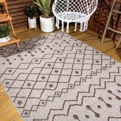 Nokat Modern Bohemian Inspired Indoor/Outdoor Area Rug - JONATHAN Y -Rug Sales Store GUEST b24b365d 10dd 4e06 b88e 4f4bf29485bc