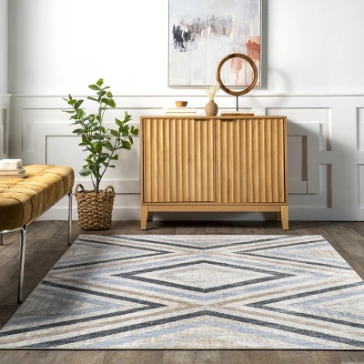 NuLOOM Akari Transitional Diamond Machine Washable Area Rug 7 NuLOOM Akari Transitional Diamond Machine Washable Area Rug - Image 7