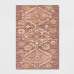 Southbury Washable Printed Diamond Persian Style Rug Rust - Threshold™ -Rug Sales Store GUEST b5d6df13 0c44 4a2b b43b 41b2a9d69bf7