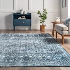 NuLOOM Prestyn Machine Washable Faded Trellis Area Rug -Rug Sales Store GUEST b7a6d68e f8fc 4546 93ca 20f4bd4568b6