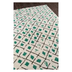 3'6"x5'6" Geometric Tufted Accent Rug Green - Novogratz By Momeni
