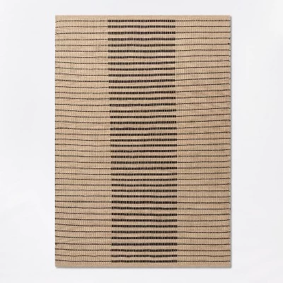 Reseda Hand Woven Striped Jute Cotton Area Rug Black - Threshold™ Designed With Studio McGee 4 Reseda Hand Woven Striped Jute Cotton Area Rug Black - Threshold™ Designed With Studio McGee - Image 4