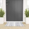 Holli Zollinger AEGEAN MULTI STRIPE Looped Vinyl Welcome Mat - Society6