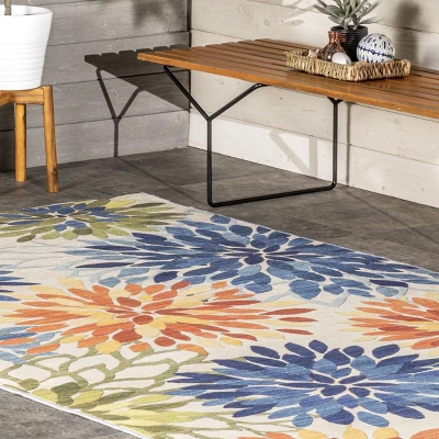 NuLOOM Rosana Floral Machine Washable Indoor/Outdoor Area Rug 8 NuLOOM Rosana Floral Machine Washable Indoor/Outdoor Area Rug - Image 8