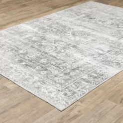 Micah Washable Distressed Oriental Indoor Area Rug Gray/Ivory - Captiv8e Designs -Rug Sales Store GUEST c05f089b 7f0f 4936 822c f44d2d4fe3eb