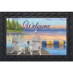 Briarwood Lane Waterfront Retreat Nautical Doormat Summer Welcome Indoor Outdoor 30" X 18"